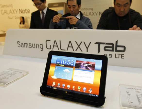 Samsung Galaxy Tab device on display Samsung Galaxy Tablet device on display