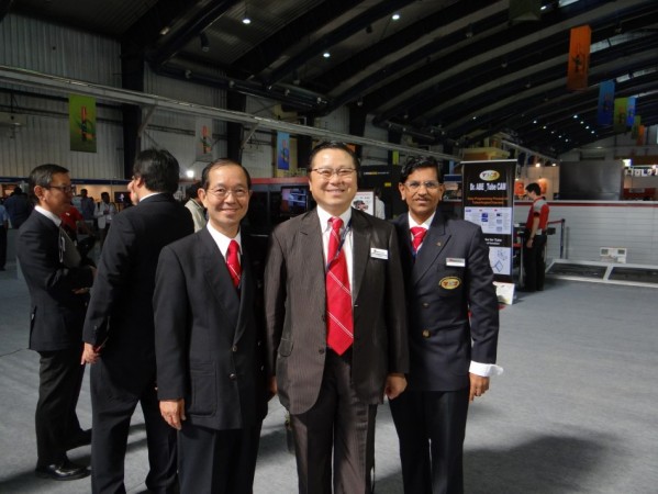 Kuniya Matsumoto (L), Toshio Takagi and Periasamy Thanapandi
