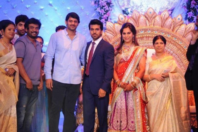 Ram Charan Teja and Upasana Kamineni reception (Facebook) Ram Charan Teja and Upasana Kamineni reception