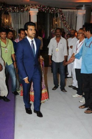 Ram Charan Teja and Upasana Kamineni reception (Facebook) Ram Charan Teja and Upasana Kamineni reception