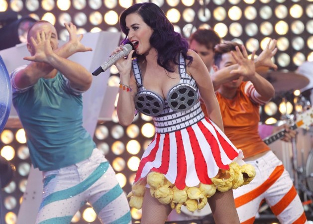 Cast member and singer Katy Perry performs at the premiere of "Katy Perry: Part of Me" in Hollywood