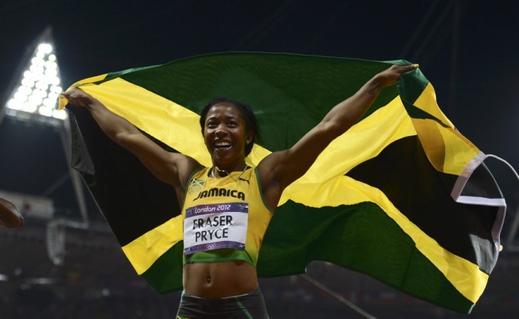Jamaica's Shelly-Ann Fraser-Pryce celebrates winning women's 100m final at London 2012 Olympic Games Shelly-Ann Fraser-Pryce