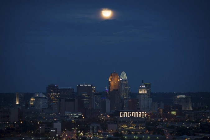 Handout of a rare second full Moon of the month, known as a Blue Moon