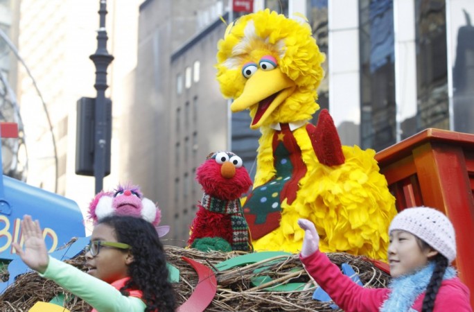 An Elmo muppet is seen on a Sesame Street float during the 86th Macy's Thanksgiving day parade in New York Thanksgiving day parade