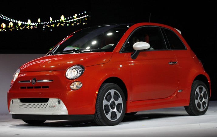 The Fiat 500e electric car is pictured at the 2012 Los Angeles Auto Show in Los Angeles Fiat 500e