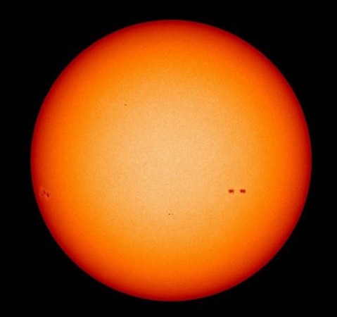 The Sun as observed by the Helioseismic and Magnetic Imager (HMI) on NASA's Solar Dynamics Observatory.