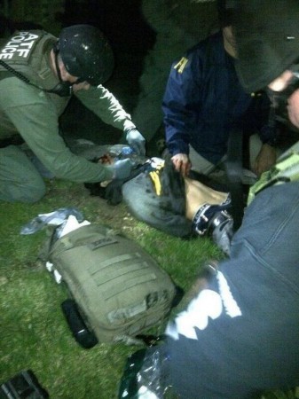 Boston Marathon bombing suspect Dzhokhar A. Tsarnaev is taken into custody Friday night in Watertown, Mass.