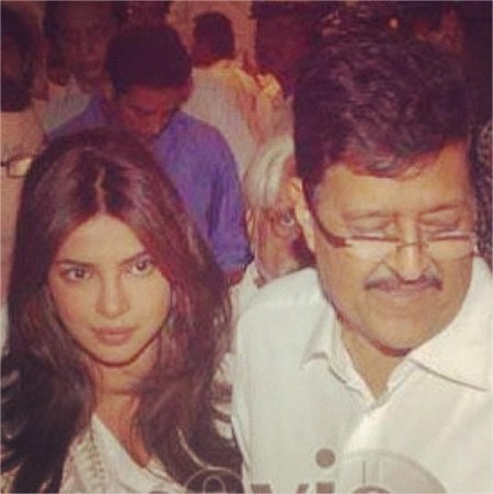 Priyanka Chopra with her Father Dr. Ashok Chopra Priyanka Chopra with her Father Dr. Ashok Chopra