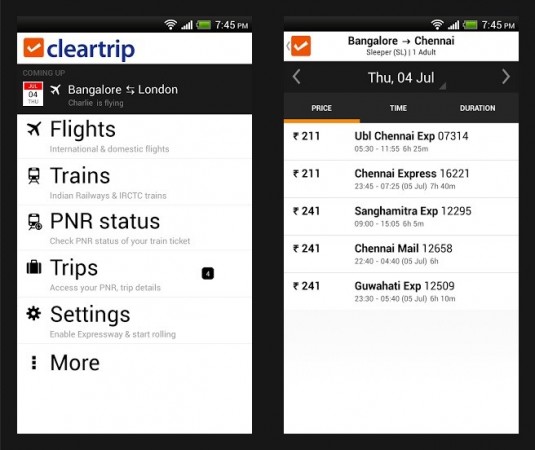 Cleartrip with latest feature that lets the user book train tickets Cleartrip with latest feature that lets the user book train tickets