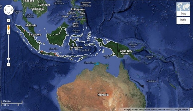 A map showing Indonesia where a 6.2 magnitude earthquake hit the country on Wednesday 10 September 2014.