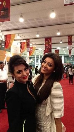 Kajal Aggarwal and her sister Nisha (Facebook/SIIMA) Kajal Aggarwal and her sister Nisha (Facebook/SIIMA)