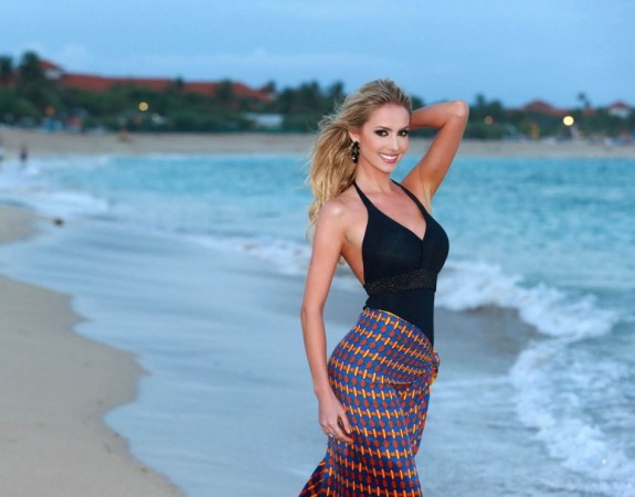 Miss World Brazil 2013, Sancler Frantz, poses on the beach during the final round of Beach Fashion contest of Miss World 2013 pageant in Bali, Indonesia. (Photo: Miss World Organisation) Miss World 2013