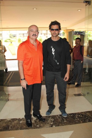Hrithik Roshan and Rakesh Roshan at 'Krrish 3' merchandise unveiling event Hrithik Roshan, Rakesh Roshan