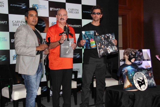 Hrithik Roshan and Rakesh Roshan at 'Krrish 3' merchandise unveiling event Hrithik Roshan, Rakesh Roshan