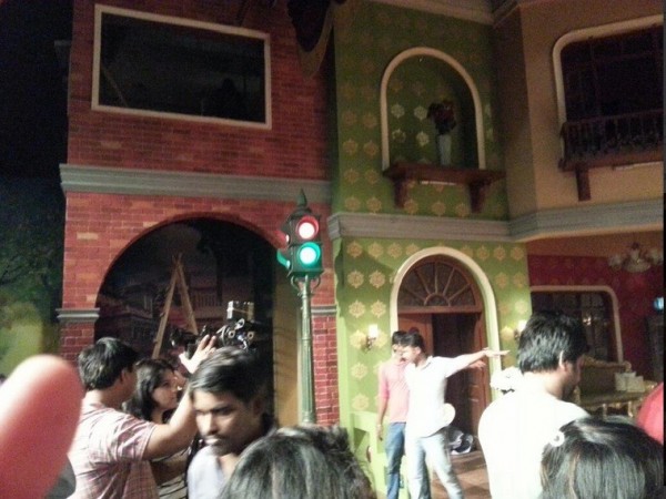 The new CNWK set under construction (Comedy Nights Twitter) The new CNWK set under construction (Comedy Nights Twitter)