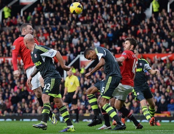 Wayne Rooney heads home the equaliser for Manchester United. Reuters Wayne Rooney Manchester United