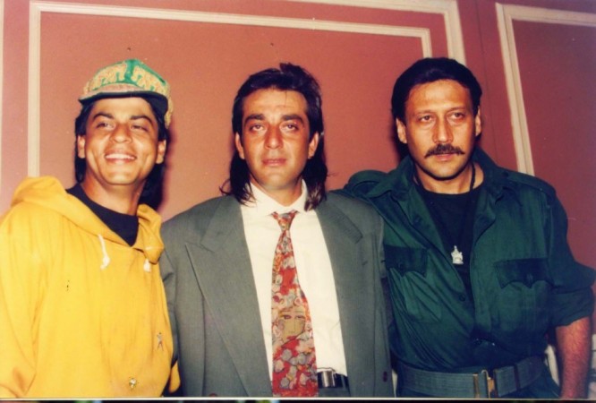 Shah Rukh Khan with Sanjay Dutt and Jackie Shroff Shah Rukh Khan
