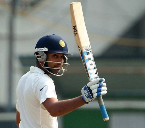 India batsman Rohit Sharma celebrates reaching his half-century in the first Test against the West Indies. BCCI Rohit Sharma India