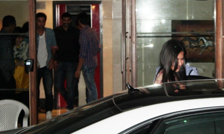 Ranbir and Aditya follow Katrina out of the venue (Varinder Chawla) Ranbir and Aditya follow Katrina out of the venue (Varinder Chawla)