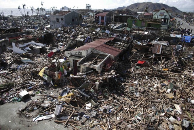 A view shows damage houses in super Typhoon Haiyan battered Tanauan Typhoon Haiyan
