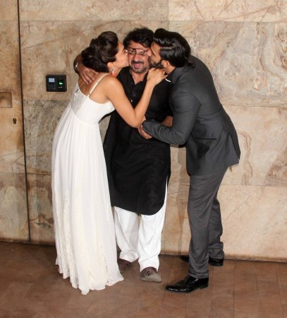 Sanjay Leela Bhansali, Ranveer Singh and Deepika Padukone at Ram-leela special screening at Ram-leela special screening Sanjay Leela Bhansali, Deepika Padukone, Ranveer Singh