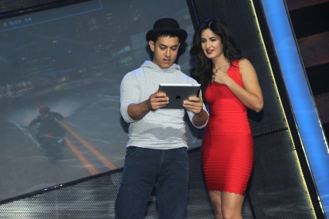 Aamir Khan and Katrina Kaif launch “Dhoom 3” merchandise Aamir Khan, Katrina Kaif