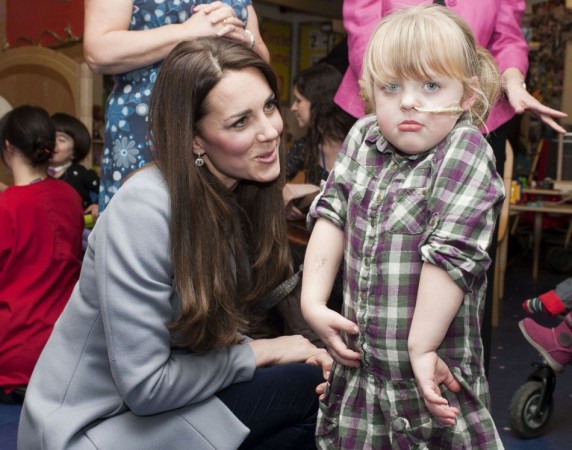 Kate Middleton meets children at Shooting Star House children's hospice in Hampton, Middlesex