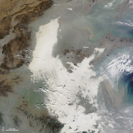 Nasa image shows alarming rise in air pollution across China China Pollution Image