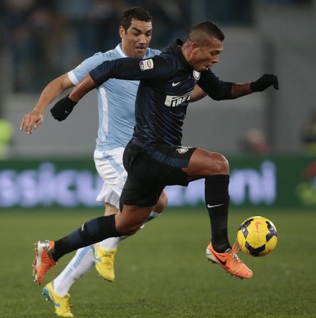 Fredy Guarin is closing in on a move to Chelsea. Reuters Fredy Guarin Andre Dias Lazio Inter Milan