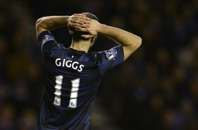 Manchester United midfielder Ryan Giggs reacts during the Capital One Cup semifinal against Sunderland, January 7. Reuters Ryan Giggs Manchester United