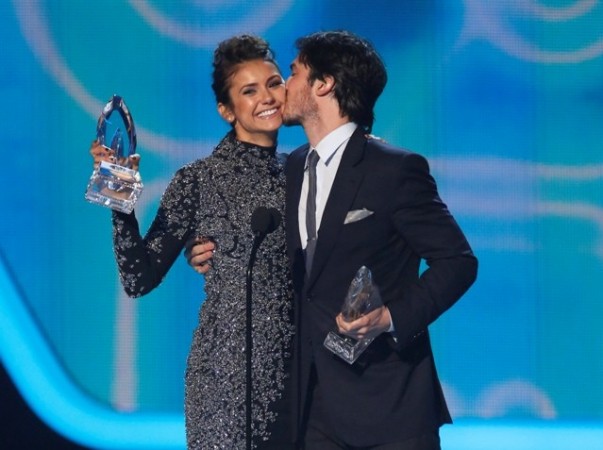 Nina Dobrev and Ian Somerhalder at People's Choice Awards 2014
