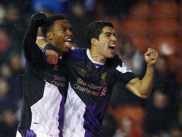 Liverpool forwards Luis Suarez and Daniel Sturridge
