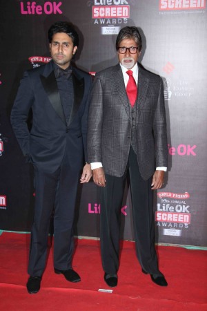 Amitabh Bachchan and Abhishek Bachchan at the 20th Annual Screen Awards 20th Annual Screen Awards