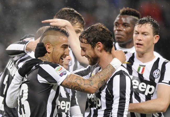 Juventus are in confident mood going into the Coppa Italia quarterfinal against Roma. Reuters Juventus Vidal Marchisio Lichtsteiner