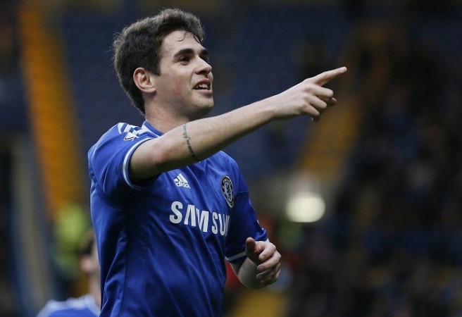 Chelsea playmaker Oscar celebrates after scoring the winner against Stoke in the FA Cup fourth round, 26 January. Reuters Oscar Chelsea