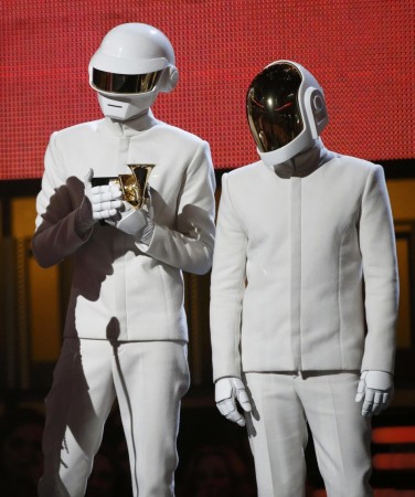Daft Punk accept the award for record of the year for Daft Punk
