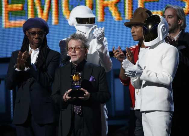 Producer Paul Williams accepts the award for Album of the year for Daft Punk's Paul Williams, Daft Punk