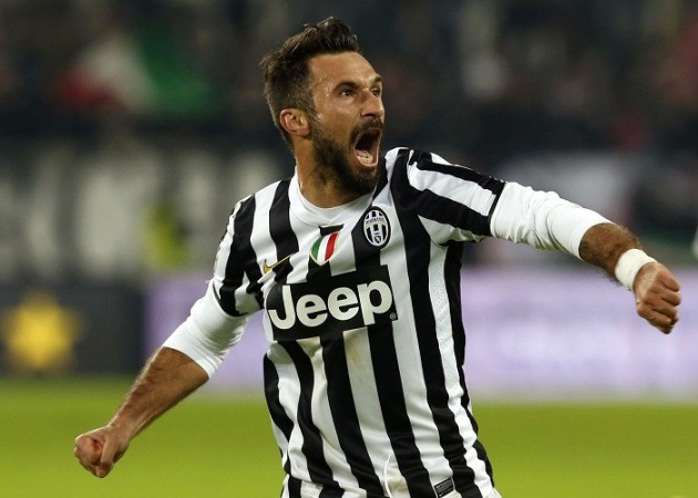 Juventus forward Mirko Vucinic celebrates after scoring against Roma in the Serie A, 5 January. Reuters Mirko Vucinic Juventus