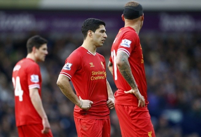 Liverpool lost an opportunity to tighten their grip on fourth place in the English Premier League. Reuters Liverpool Suarez Skrtel