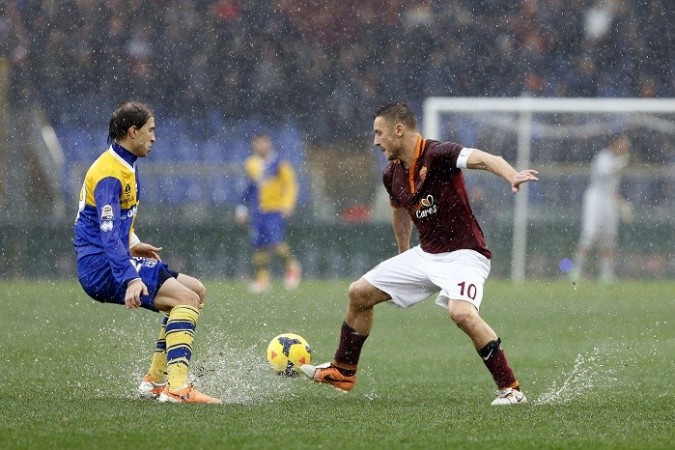 Francesco Totti will look to inspire Roma in the Coppa Italia semifinal first leg against Napoli. Reuters Francesco Totti Roma Parma