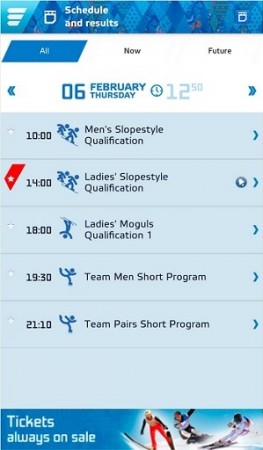 Sochi 2014 Results app (Google Play) Sochi 2014 Olympics