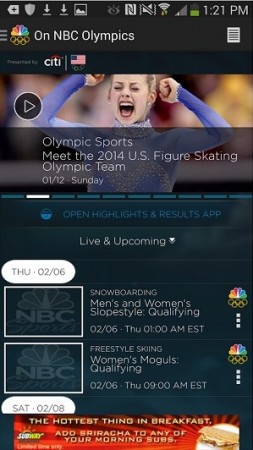 NBC Sports Live Extra (Google Play) Sochi 2014 Olympics