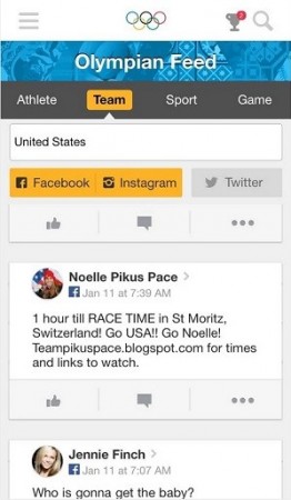 Olympic Athletes' Hub (Google Play) Sochi 2014 Olympics