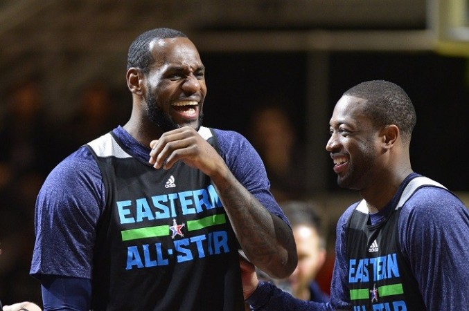 Miami Heat superstars LeBron James and Dwyane Wade during a practice session, 15 February. Reuters LeBron James Dwyane Wade Miami Heat