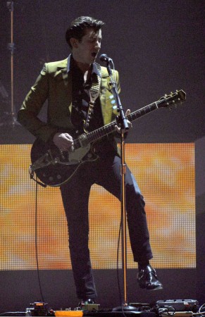 Singer Alex Turner of the Arctic Monkeys performs at the BRIT Awards in London Alex Turner