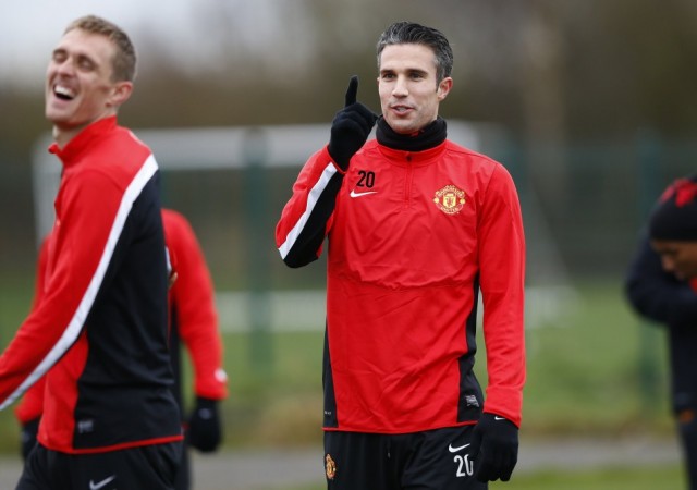 Robin Van Persie is loving life at Manchester United. Reuters Van Persie Fletcher Manchester United