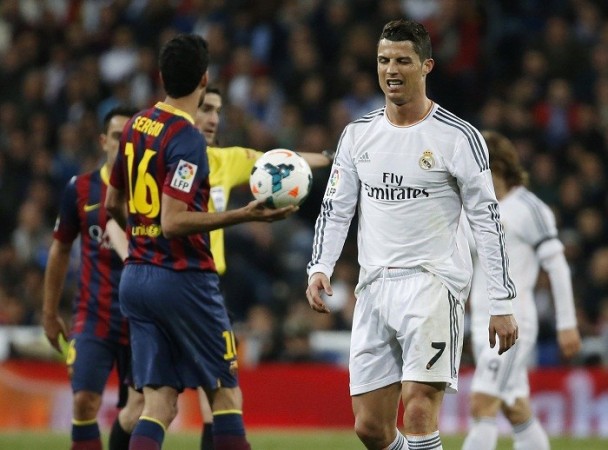 Real Madrid forward Cristiano Ronaldo reacts during the El Clasico against Barcelona, 23 March. Reuters Ronaldo Real Marid