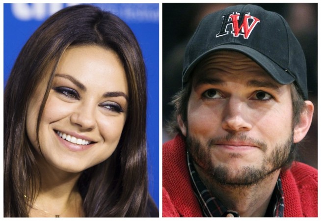 Mila Kunis and Ashton Kutcher are seen in a combination photo