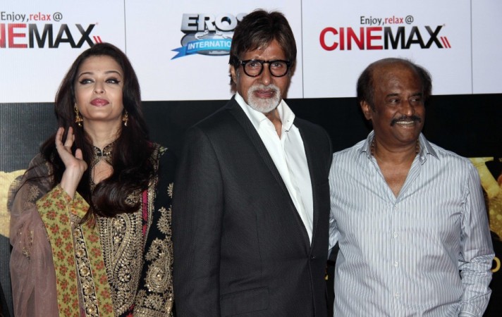 Aishwarya Rai Bachchan, Amitabh Bachchan, Rajinikanth at Aishwarya Rai Bachchan, Amitabh Bachchan, Rajinikanth at