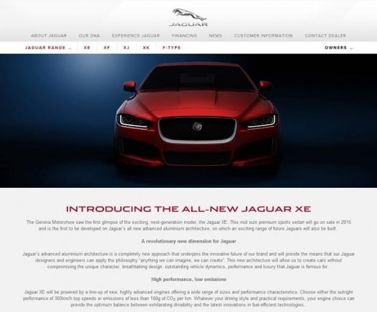Jaguar XE Listed on India Website; Bookings Open for 2014 Jaguar XJ